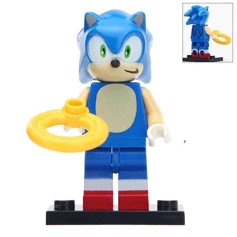 Sonic the Hedgehog Minifigures Super Sonic Shadow Knuckles Lego Block ...