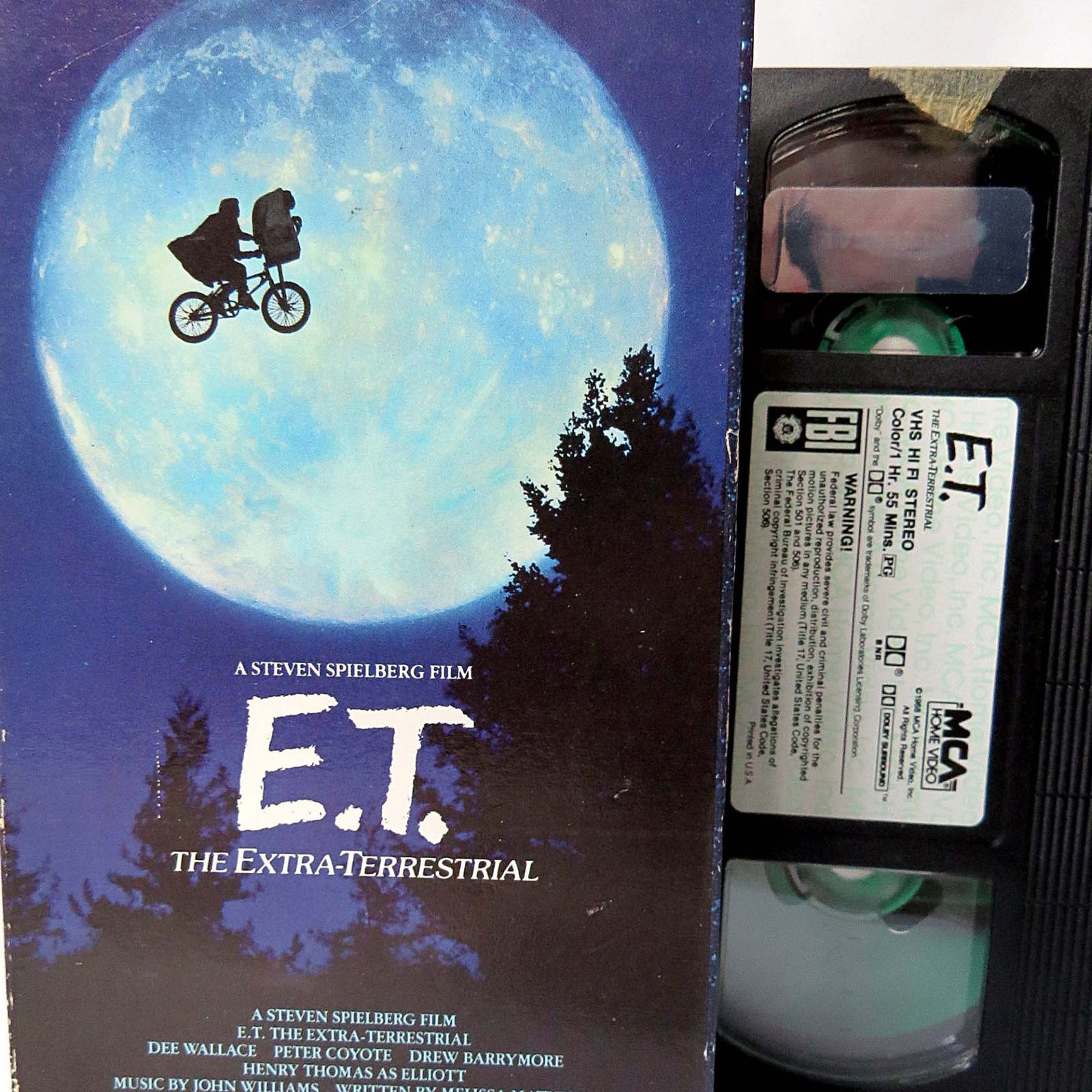 ET The Extra Terrestrial VHS Movie 1988 Hologram Steven Spielberg Green