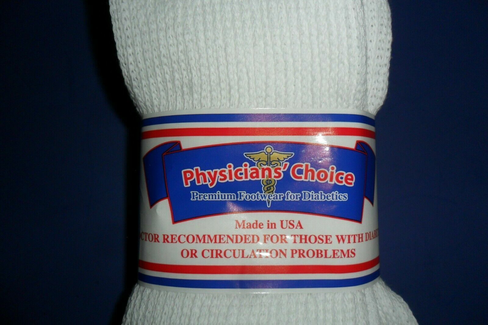 Physician's Choice/stacy Adams - 3 pair white physician's choice crew diabetic socks 9-11