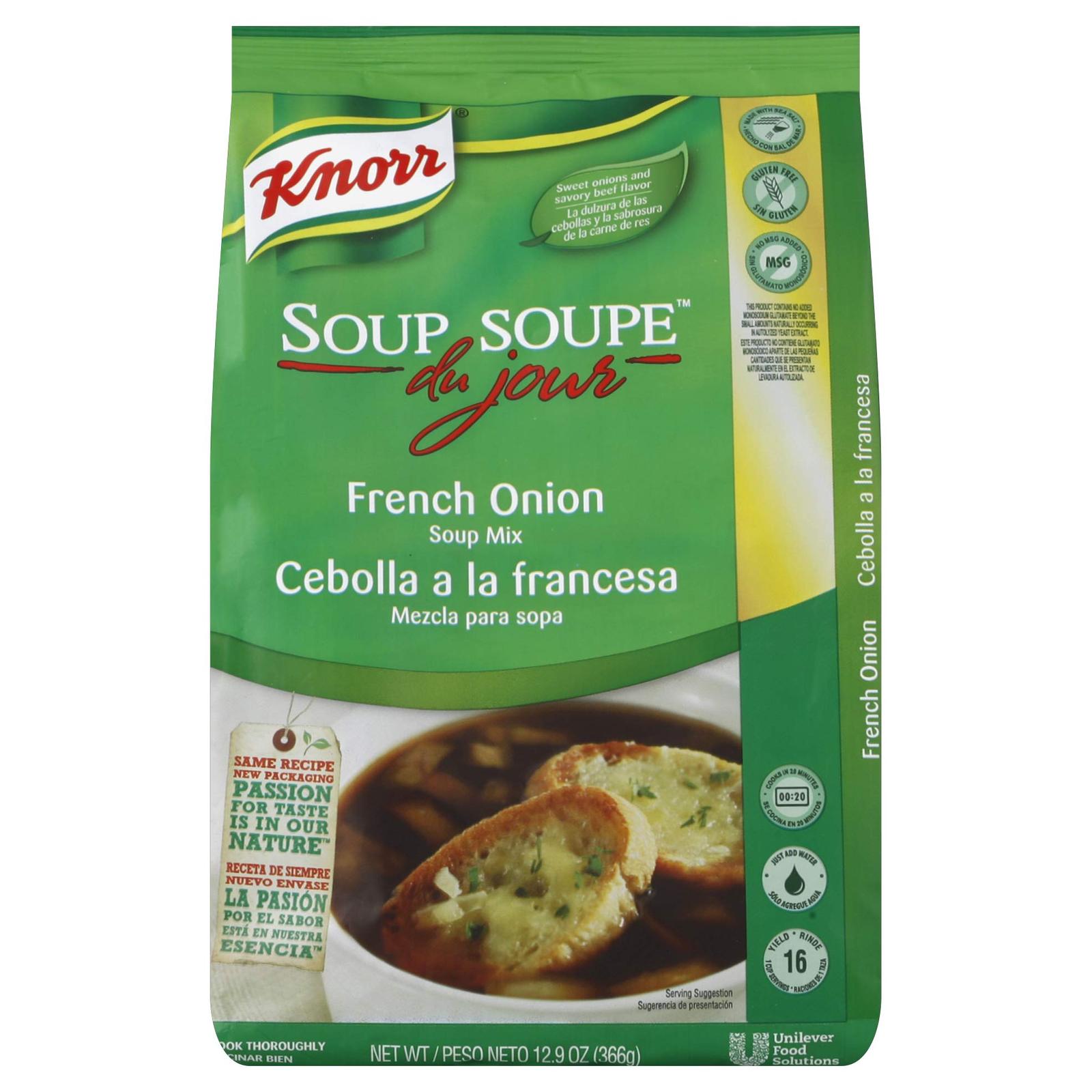 Knorr Soup du Jour Mix French Onion 12.9 oz, Pack of 4 Soft Drinks