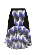 Peter Pilotto Striped Illusion Paneled Ruffle Crepe Skirt - Women&#39;s 6 - $22.47