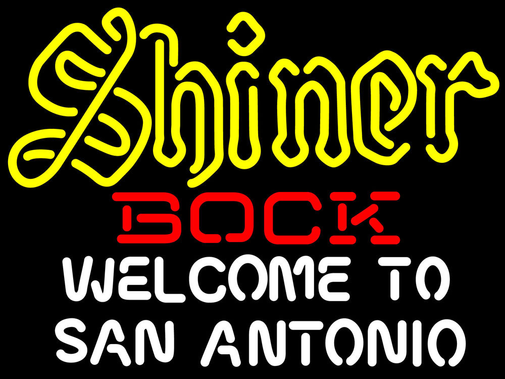 Shiner Bock To San Antonio Neon Sign Other Collectible Lighting