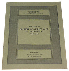 Primary image for Sotheby's Catalogue British Drawings Watercolours 1760-1930 1983 + Price List