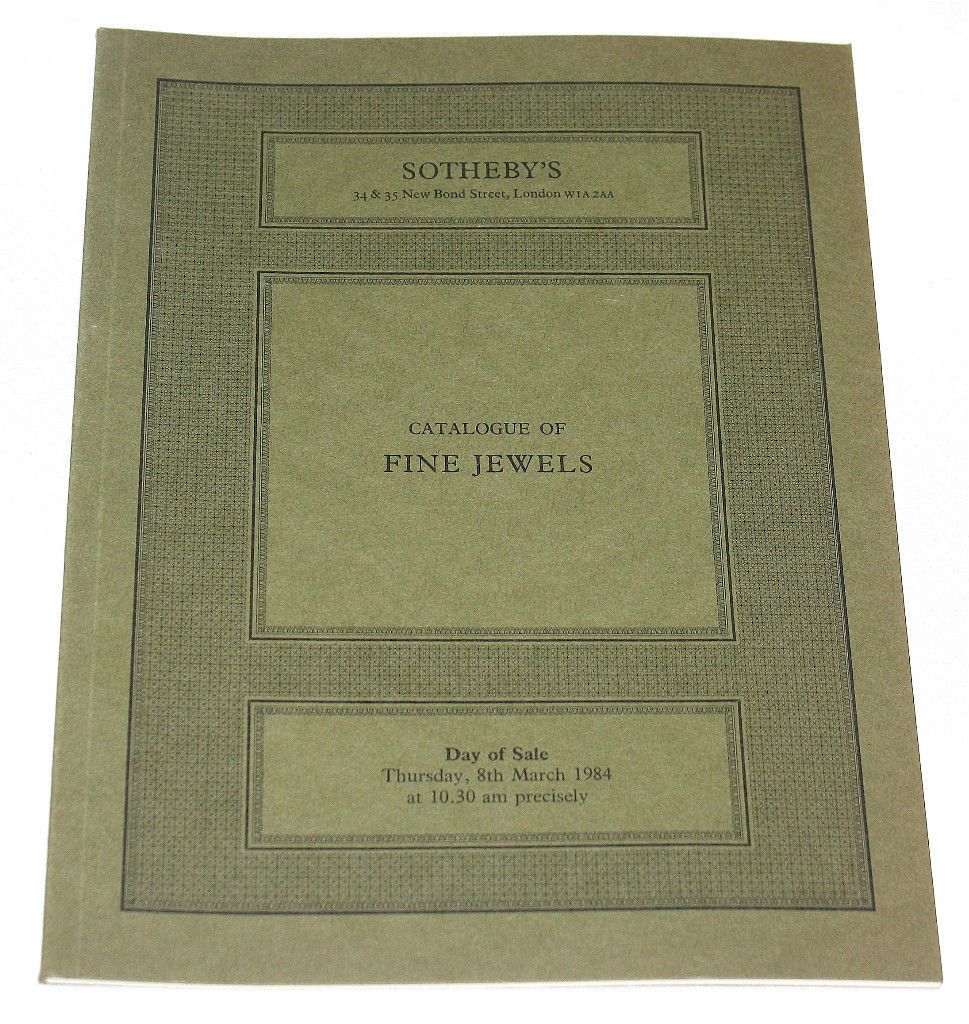 Primary image for Sotheby's Catalogue Fine Jewels Pins Brooches Necklaces 8 March 1984 London