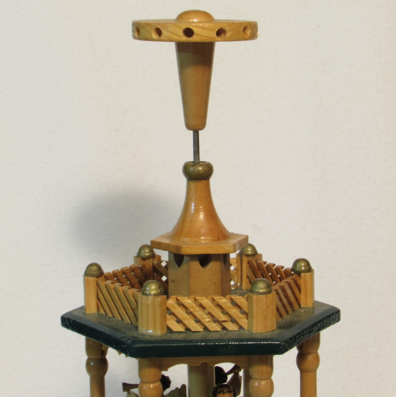 Traditional Four Tier Wooden German Style Nativity Christmas Carousel