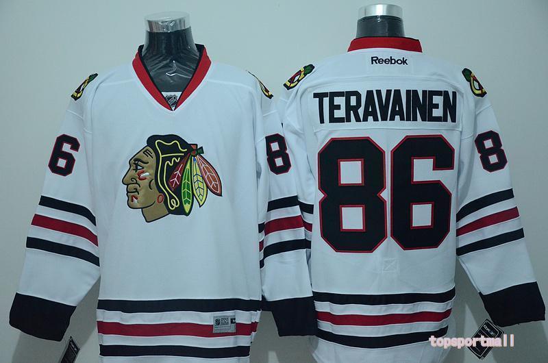 Men's Chicago Blackhawks 86 Teuvo Teravainen White Stitched Ice Hockey