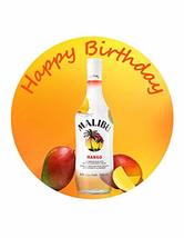 (This Is Not Alcohol) Malibu Bday Designed By Tnct Pre-Cut Edible Image For 7.5" - $13.99