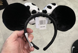 Disney Parks White Black Polka Dot Minnie Mouse Ears Headband NEW  image 2