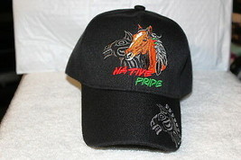 NATIVE PRIDE HORSE INDIAN FEATHER NATIVE AMERICAN BASEBALL CAP ( BLACK ) - $11.65