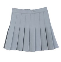 Women High Waist Solid Pleated Mini Slim Single Tennis Skirts ( M, Grey) - $21.77