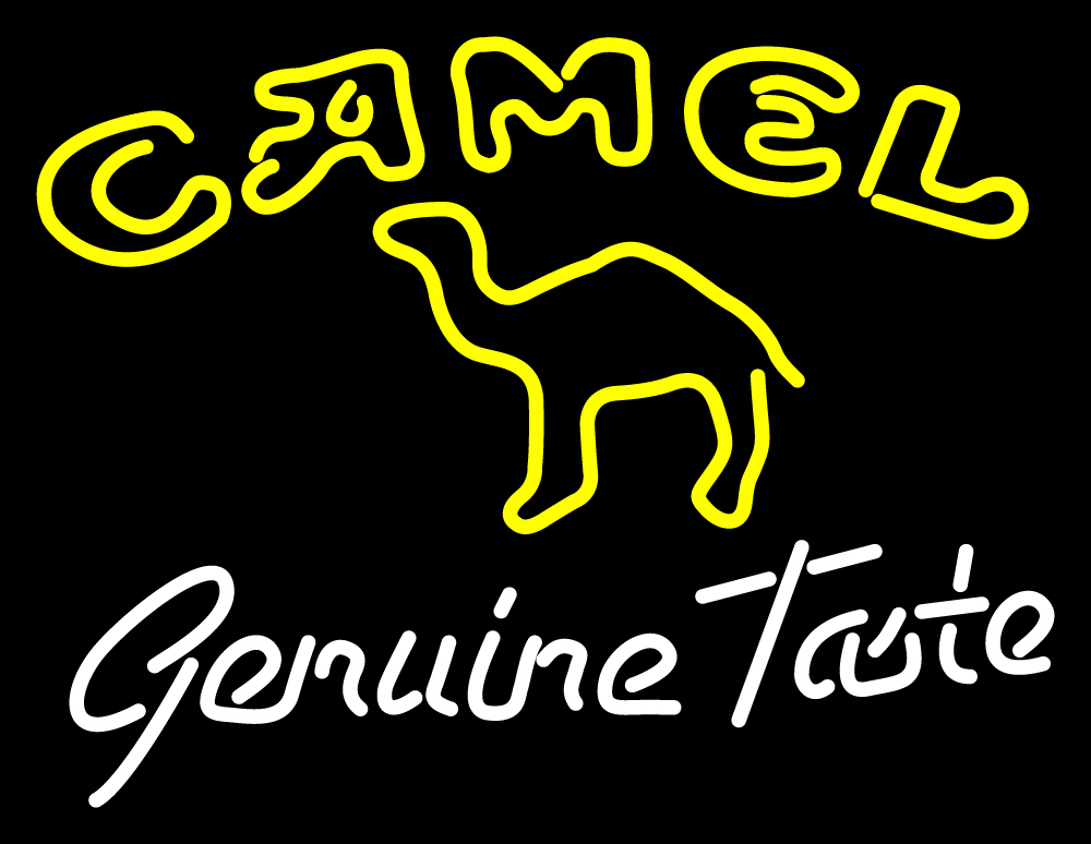 Camel Genuine Taste Neon Sign 16" x 16" Other Collectible Lighting