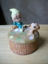 Homco 1995 Elf Trinket Box Figurine - $12.00