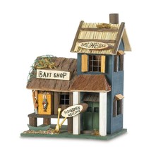 Bass Lake Lodge &amp; Bait Shop Wood Birdhouse - $28.95
