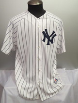 New York Yankees Jersey - By Majestic - Home White Pin Stripe - Mens Extra Large - $85.00