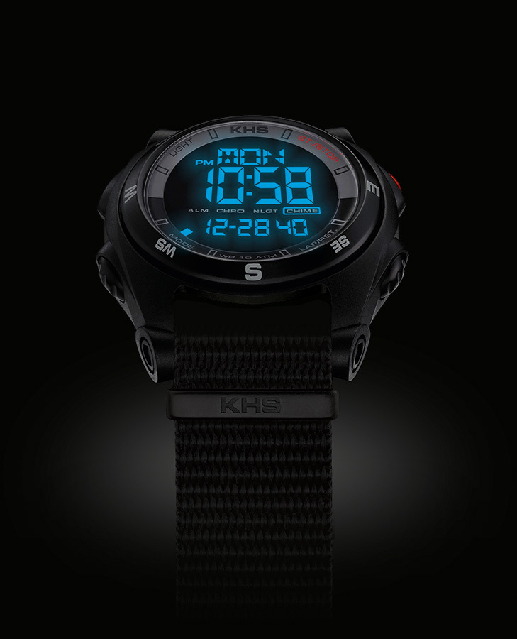 Khs Tactical Watch Sentinel Alarm Chronograph Digital Compass Light Khs Sedcb Nt Wristwatches