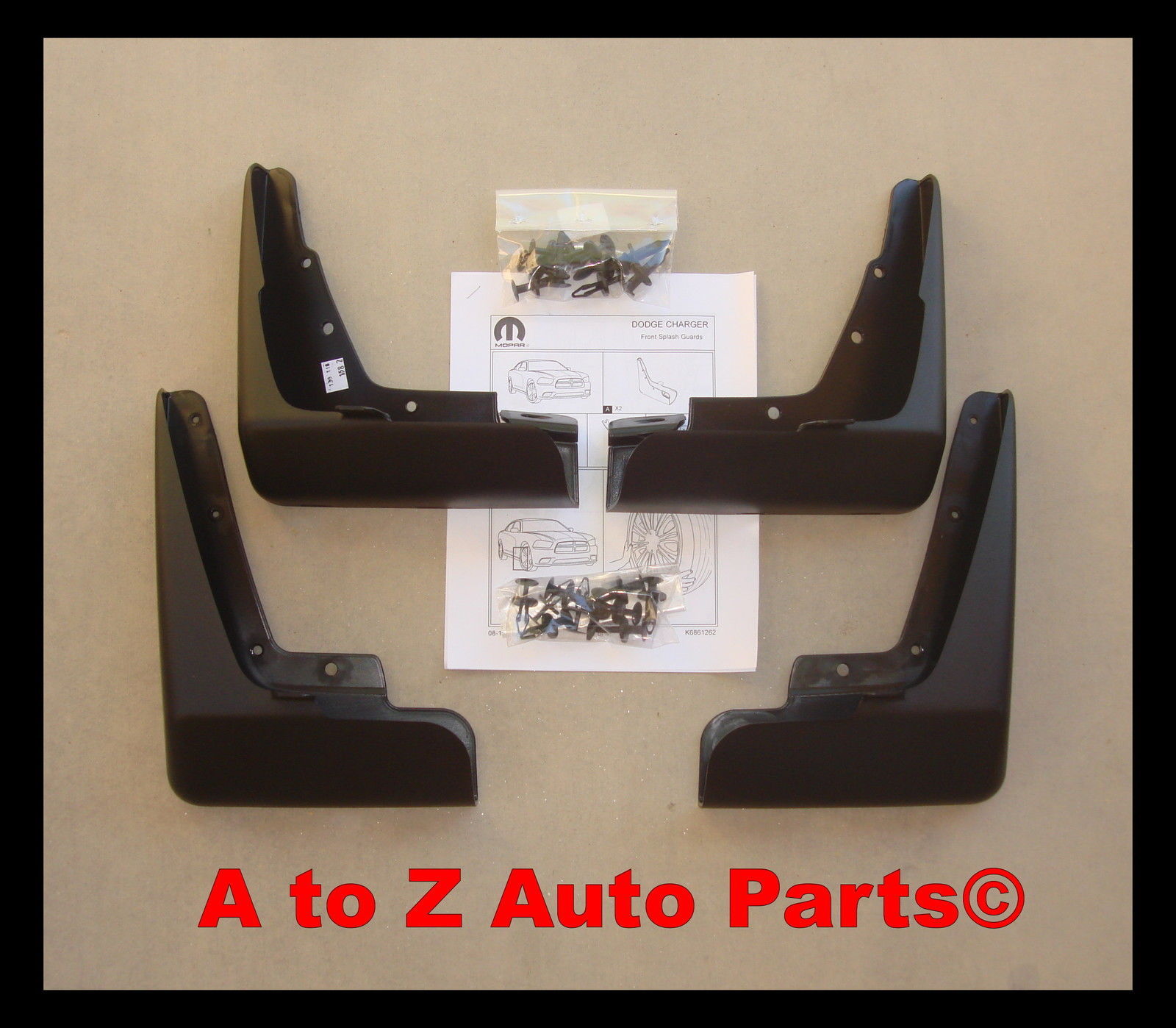 NEW 20112014 Dodge Charger Front / Rear MOLDED Splash Guards, SET of 4