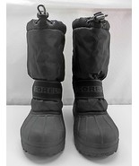 Sorel Black Snow Chariot Winter Boots - Drawstring Top-Removable Liners - Size 6 - $28.45