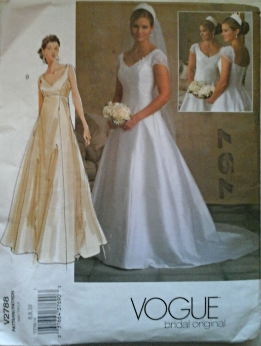 Vogue 2788 Misses' Original Bridal Dress Sizes 6-8-10 - Sewing Patterns