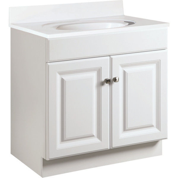 BATHROOM VANITY BASE, 30X21 IN., WHITE Vanities