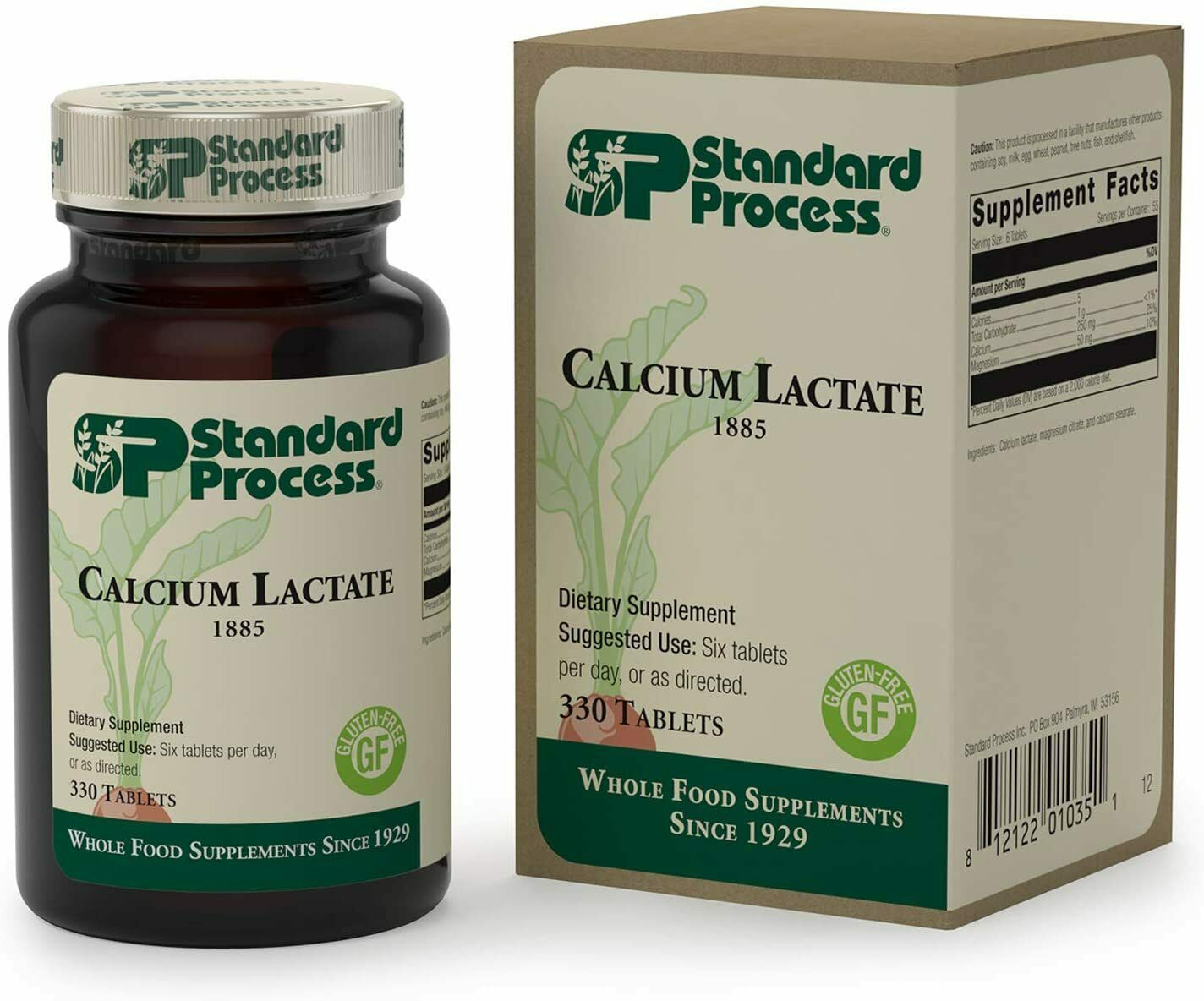 Standard Process Calcium Lactate 330 Tablets Vitamins & Minerals