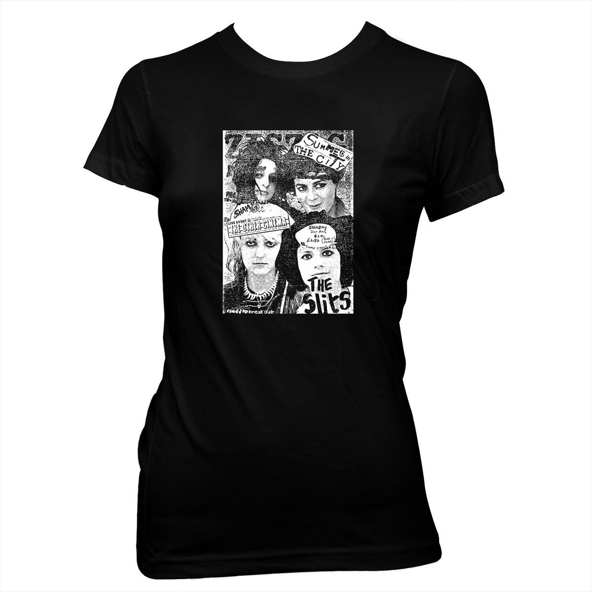 Image of The Slits - Punk Flyer - Women's Pre-Shrunk, hand screened % Cotton T-Shirt