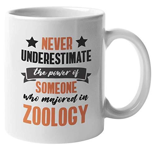 Never Underestimate Someone Who Majored in Zoology, Cute Coffee & Tea Mug (11oz)