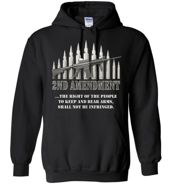 Hoodie--2nd Amendment AR15--Men's, Black, Gildan, Pullover Hoodie (S ...