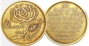 Women in Recovery with Serenity Prayer Medallion, Bronze