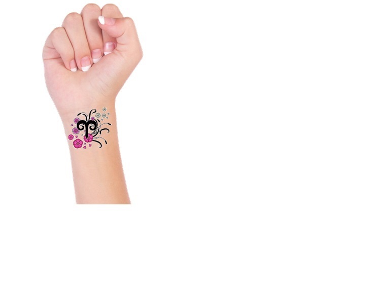 Aries Zodiac Star Sign Temporary Tattoos - Temporary Tattoos