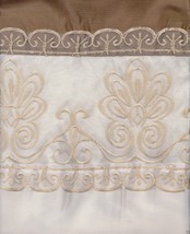 Beautiful Elegant Embroidery 2 Panel Curtain Set "Sherry"   Light Beige & Gold - $16.03