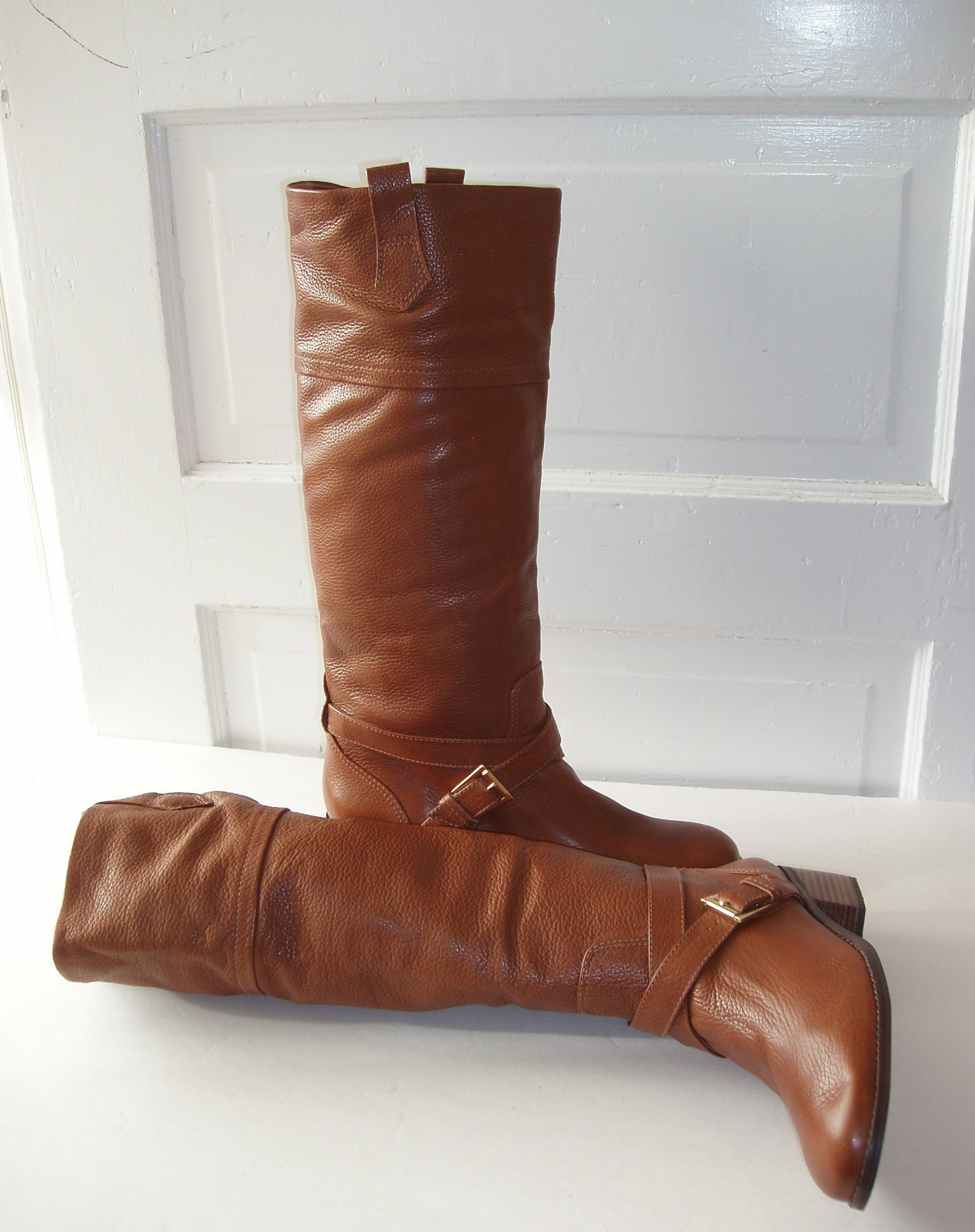 Bottes D'équitation Pour La Victoire - Cuir Cognac - Taille US 5 - Neuf Avec Boîte