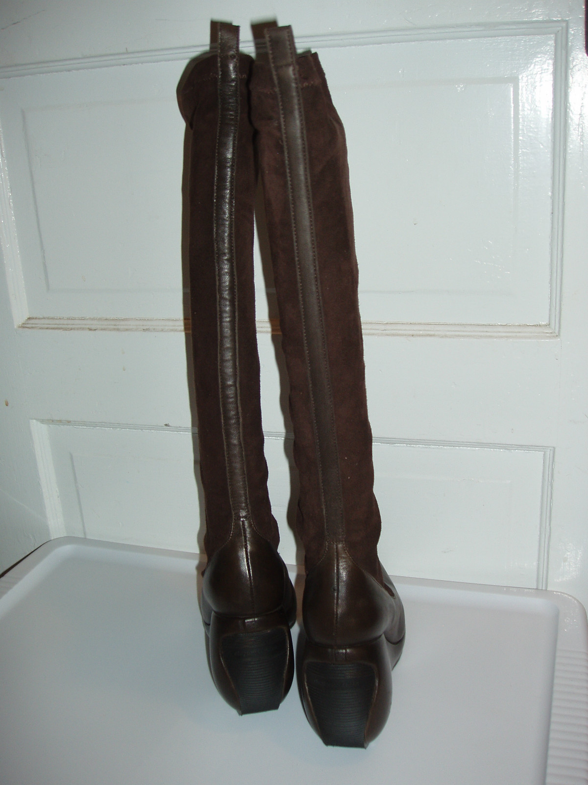 Stephane Kelian Brown Leather & Suede Boots US Size 8 NEW - Women