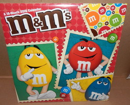 M &amp; M&#39;s Chocolate Candies Calendar 2016 By Date Works 16 Month 11.5 x 11... - $5.50