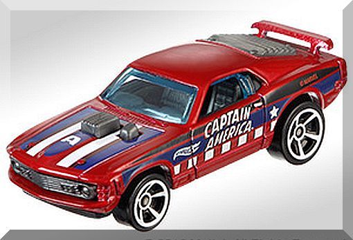 Hot Wheels 70 Ford Mustang Mach 1 Captain America Anniversary Series 28 Contemporary 8689