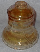 Vintage Liberty Bell Iridescent Amber Glass Cookie Jar - $12.95