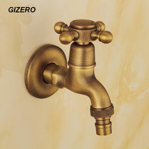 Ndry faucet high quality solid brass washing machine cold only taps antique copper wall thumb200