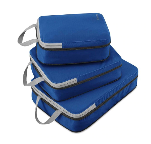 Gonex 3pcs/set Travel Storage Bag Suitcase Luggage Clothing Packing - Deep Blue