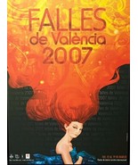 2007 Falles de Valencia Festival Event Poster Framed Jose Santaeulalia S... - $299.99