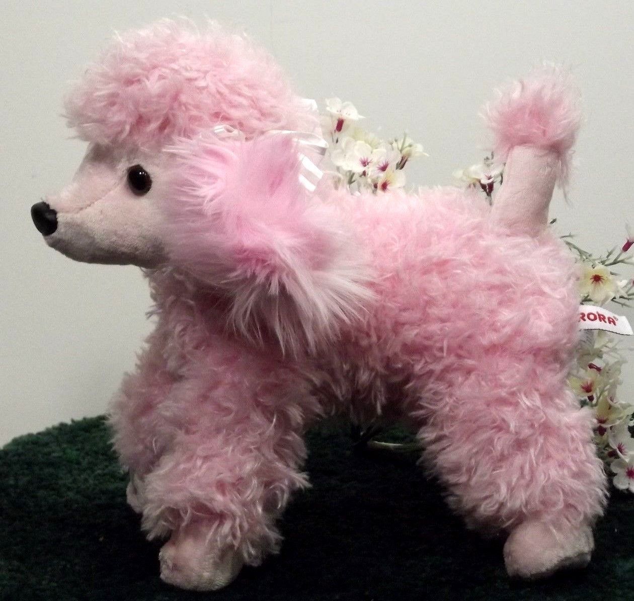 large pink poodle stuffed animal