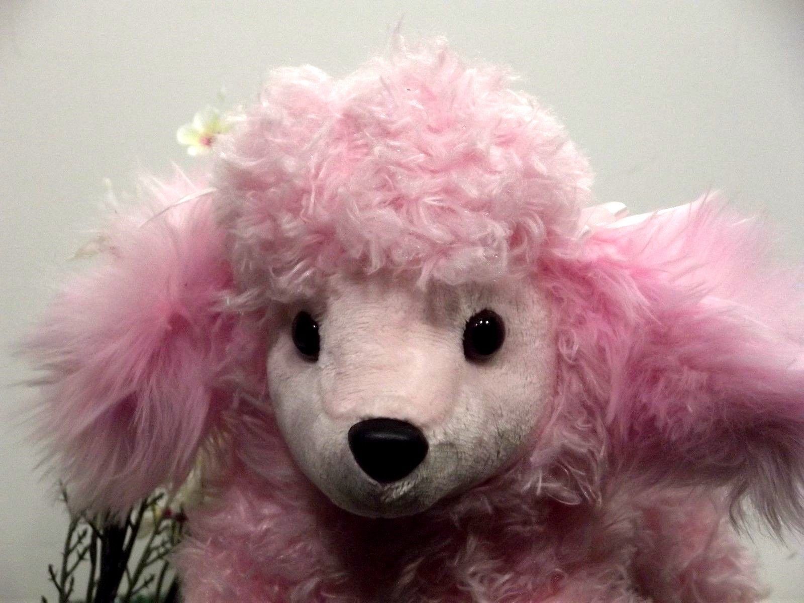 large pink poodle stuffed animal