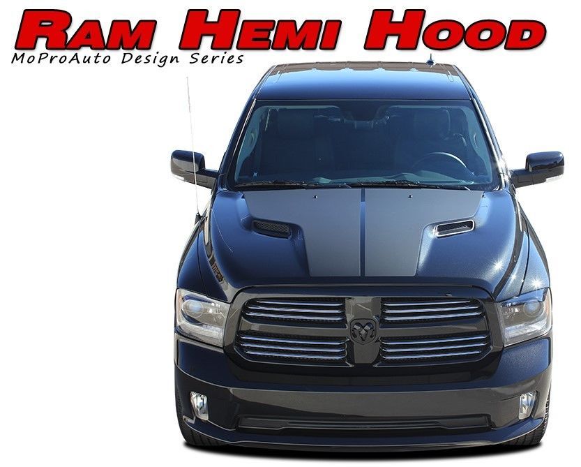 2016 Dodge Ram Factory Style HEMI HOOD 3M Pro Vinyl Graphics Decals ...