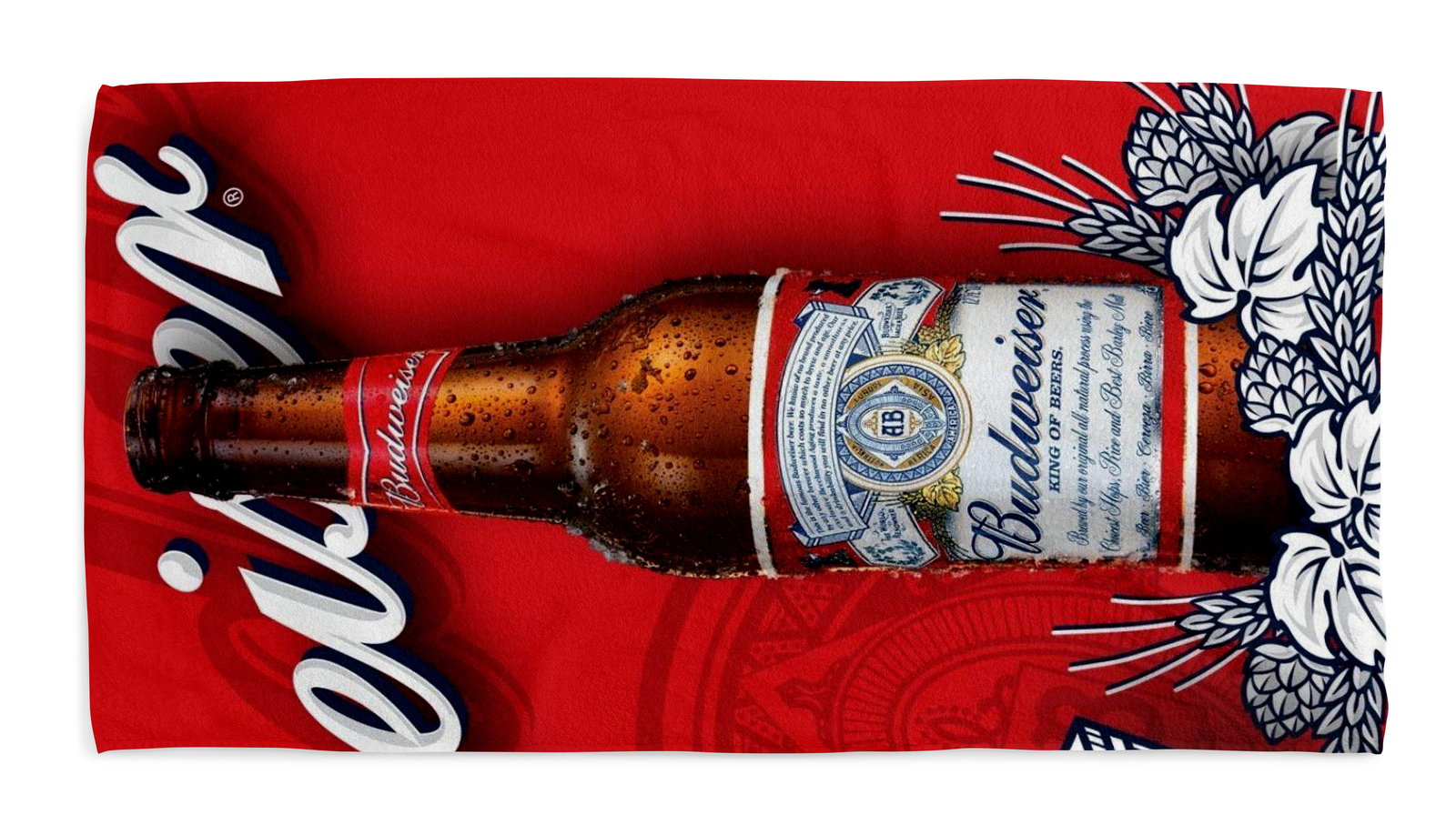 Budweiser Bottle Beer Beach Bath Towel Swimming Pool Holiday Gym Vacation Gift