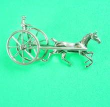 Horse Trotter Brooch Vintage Sterling 3.4 Grams  Equestrian Horse Racing Gamblin - $85.00