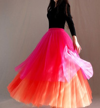 Women Blue Layered Tulle Skirt Blue Puffy Tulle Skirt Outfit Custom Plus Size  image 8