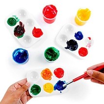 White Plastic Artist Paint Palettes Color Rectangular Cavity Non-Stick T... - $16.98