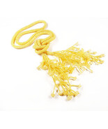 Beads crochet rope necklace lariat with yellow  aragonite, seed beads ne... - $30.00