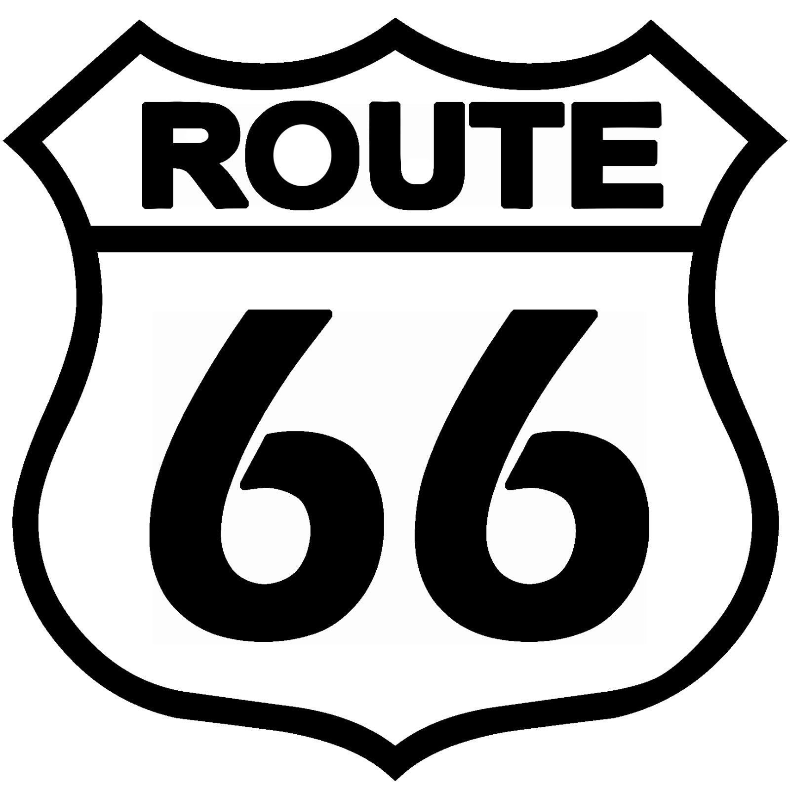 Route 66 Shield Sign Waterproof Vinyl Decal Sticker For Door Windows 