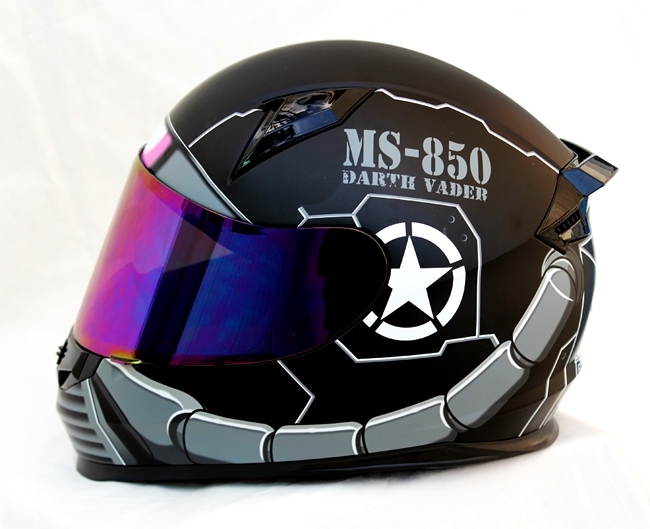Masei 850 Matt Black Zaku Gundam Motorcycle Helmet - Apparel