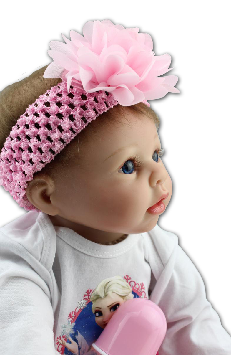 22inch Silicone Reborn Baby Lifelike Vinyl Doll Babies with Tutus Girls Toy Gift Reborn Dolls