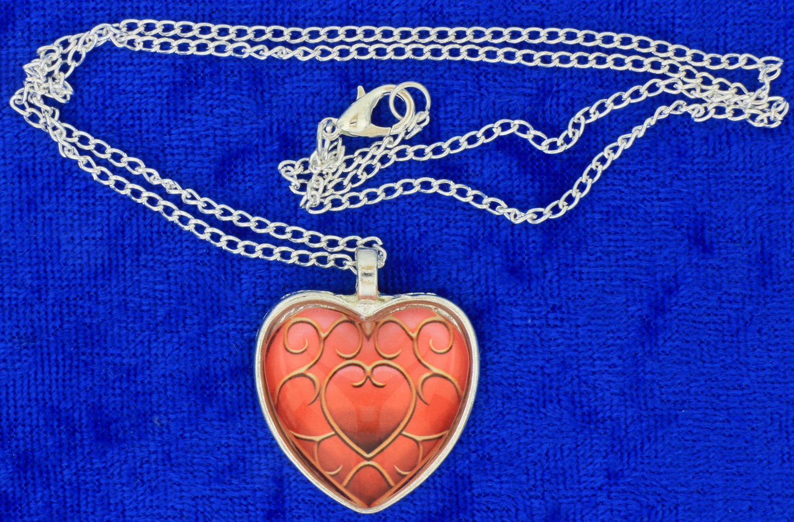 Legend of Zelda Skyward Heart Necklace Cabochon Game Chain Length Choice - $5.99 - $7.49